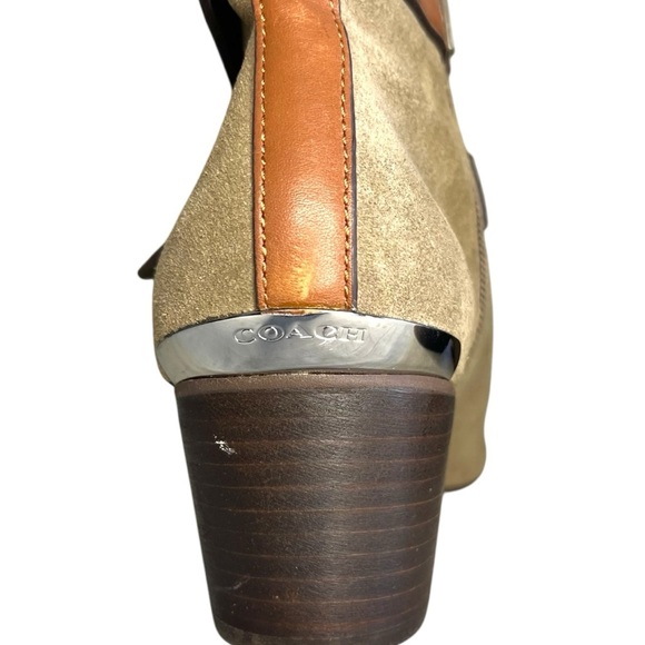 Coach Pauline Suede Booties in Slate Size 10 - Picture 7 of 14